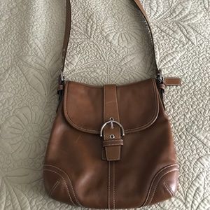 Coach Soho light brown leather shoulder bag 9480 e